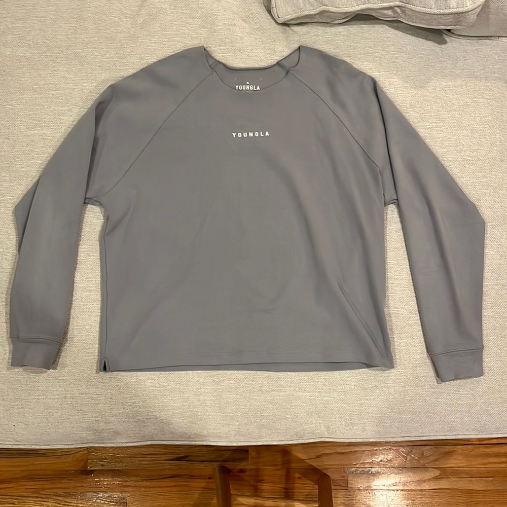 YoungLA men’s small sweatshirt cut open neck